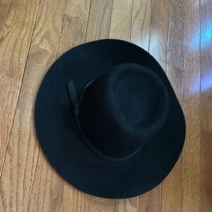Lucky Brand Stylish Black Wide-Brim Hat
